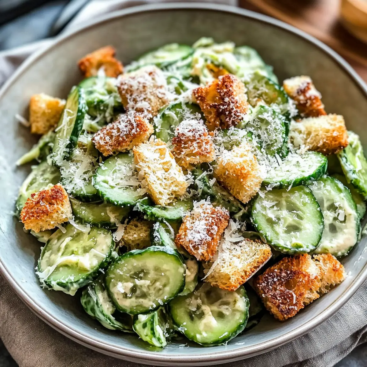 Gurken Caesar Salat