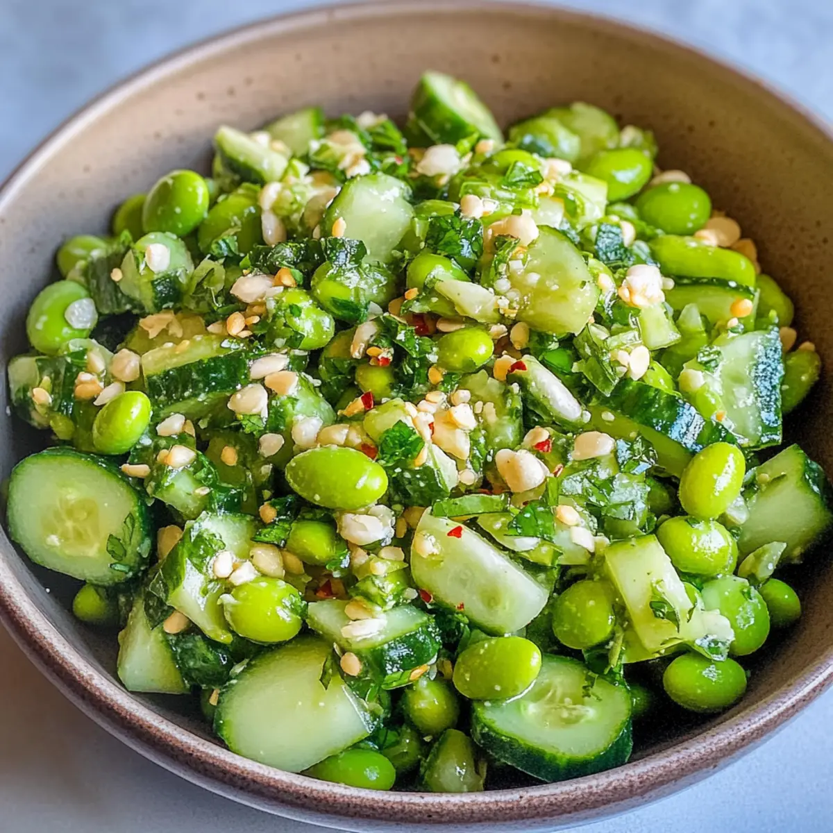 Gurken Edamame Salat