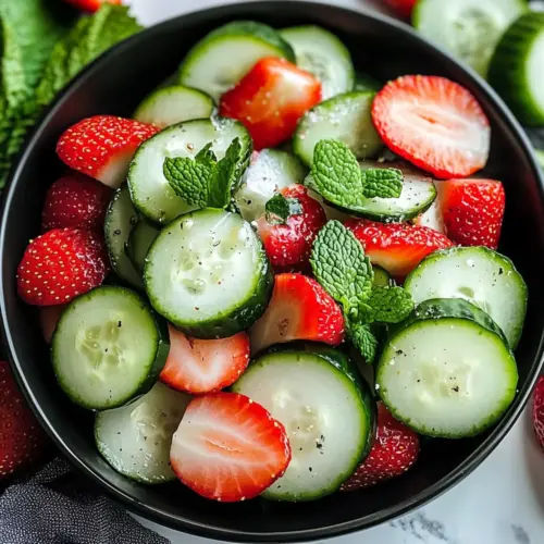 Gurken Erdbeeren Salat