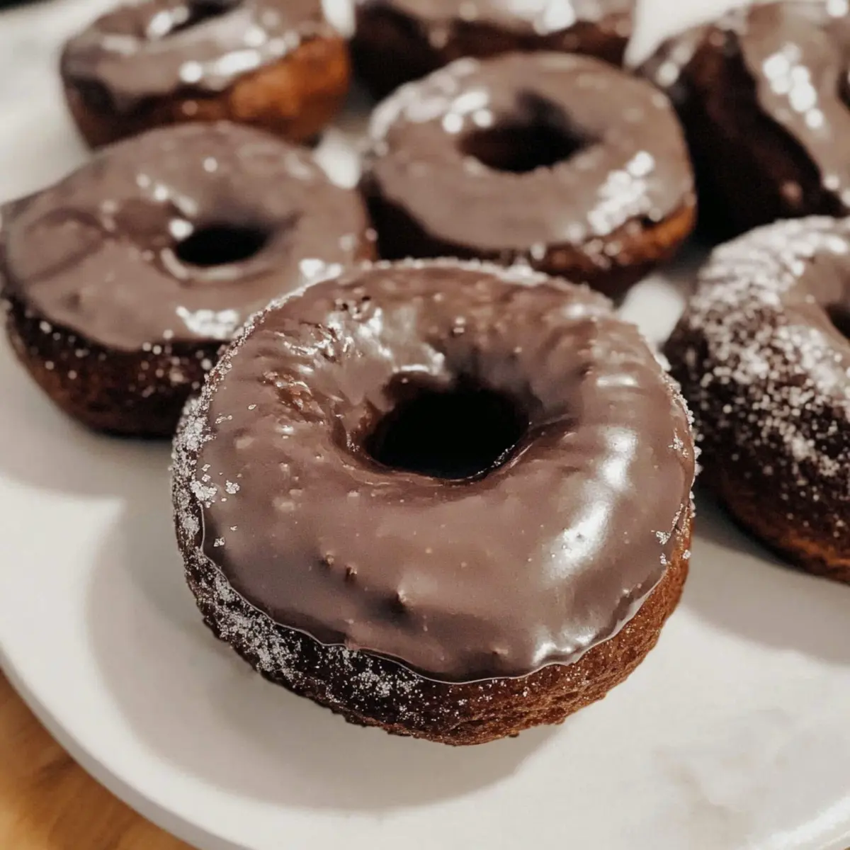 Glasierte Schokoladenkrapfen
