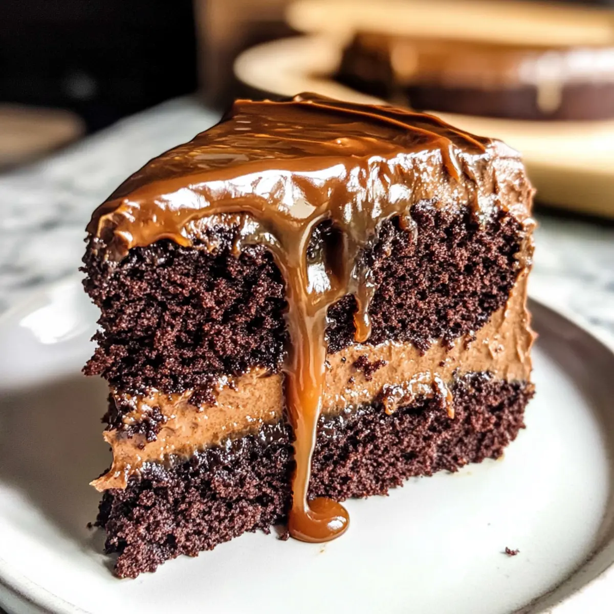 Feuchter Schokoladenkaramelkuchen