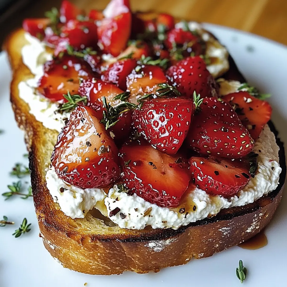 Geröstetes Erdbeer-Whipped-Ricotta-Toast