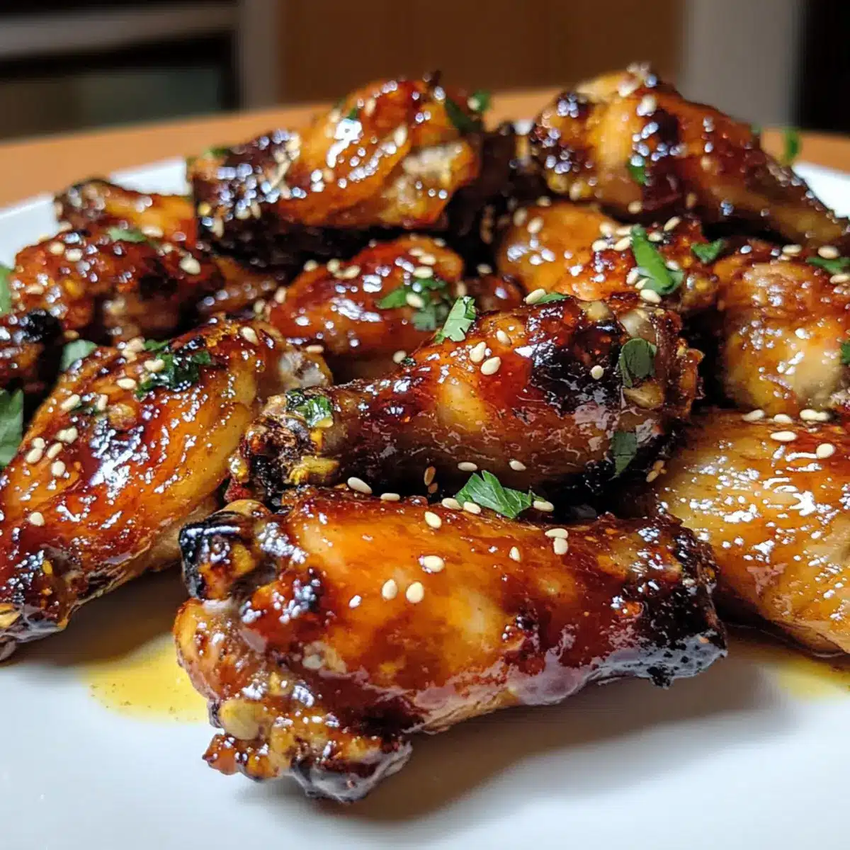 Klebende Ananas-Teriyaki-Hühnchenflügel