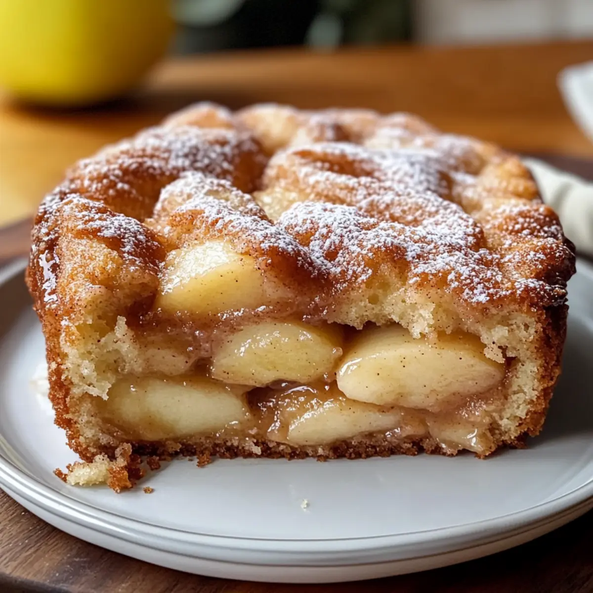 Süßer Apfel-Krapfen-Kuchen