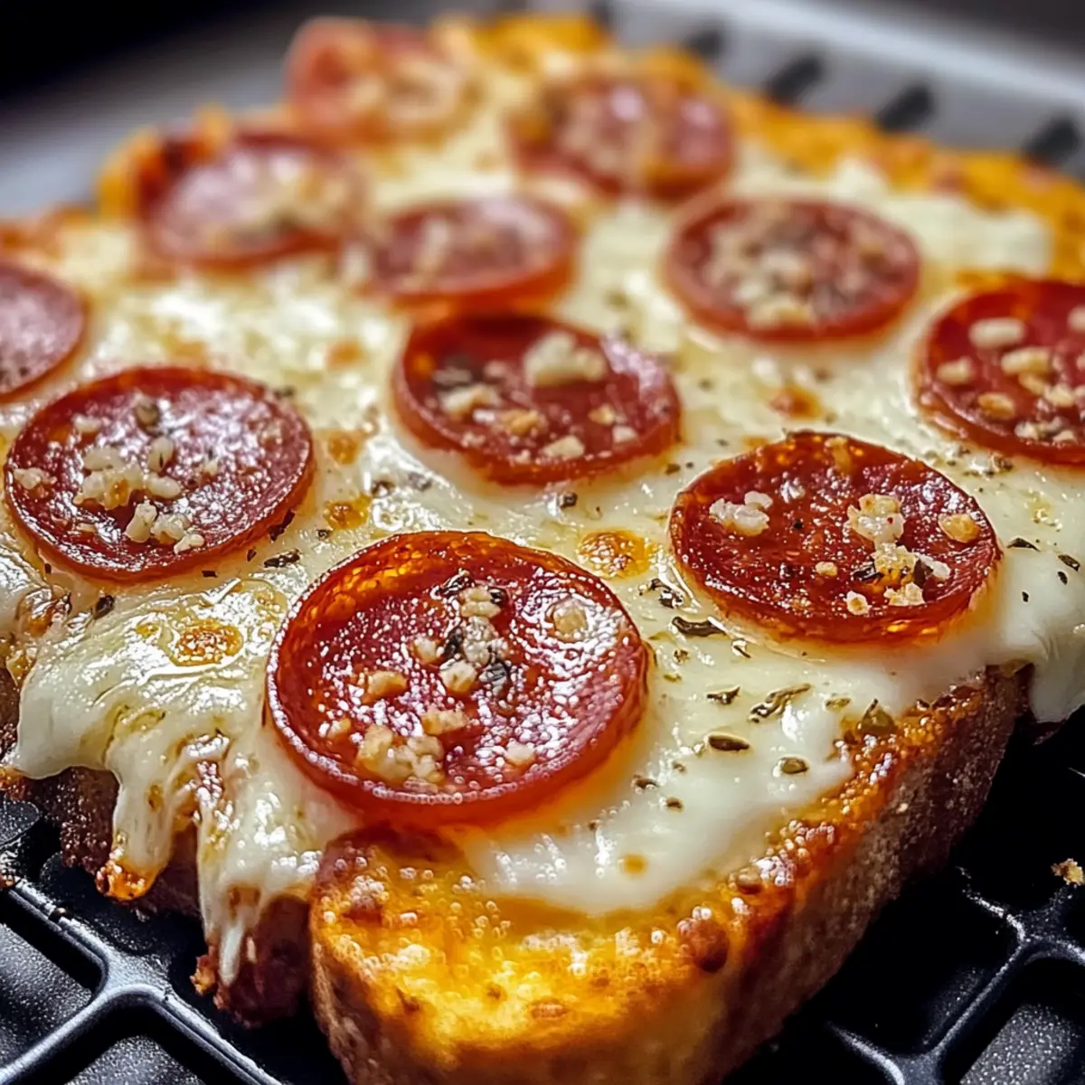 Texas-Toast-Pizza Luftfritteuse – Familienessen Idee