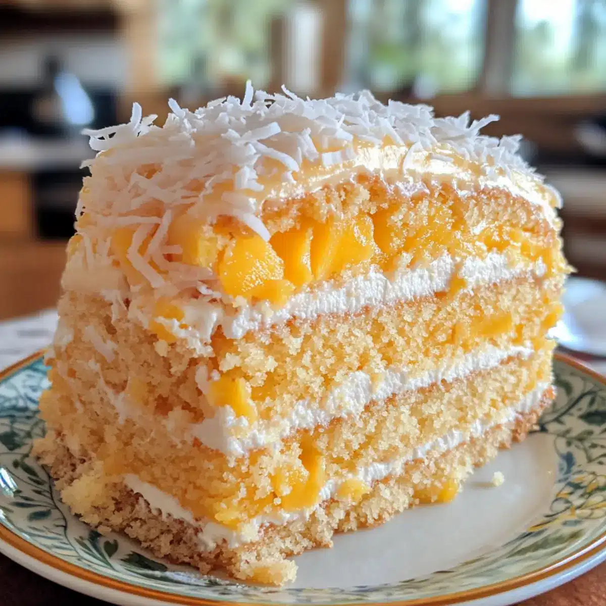 Veganer Mango-Kokos-Kuchen