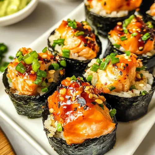 Gebackene Lachs Sushi Tassen