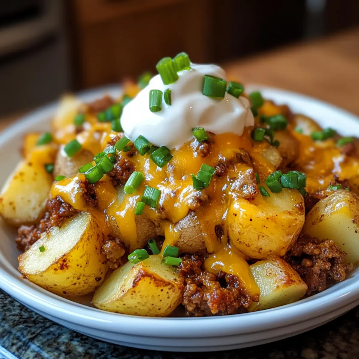 Käse-Taco-Kartoffeln