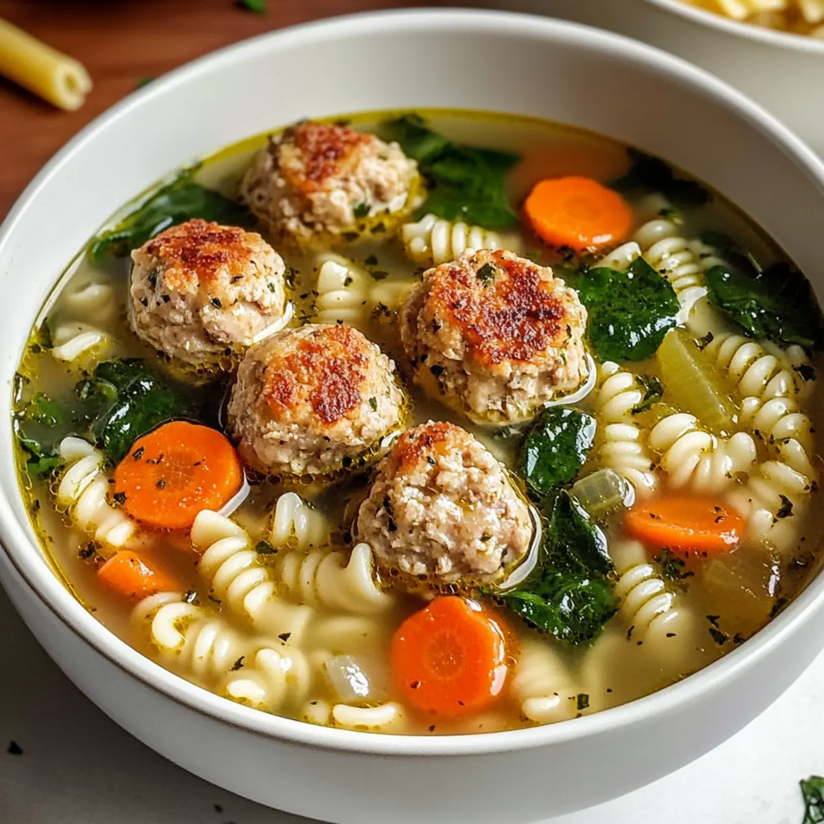 Hühnchenfleischbällchensuppe