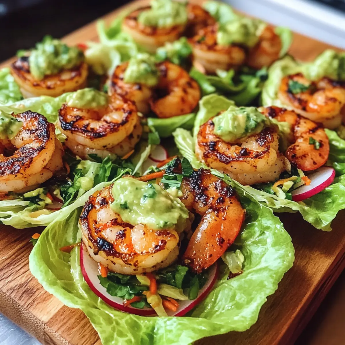Chili-Limetten-Garnelen-Lettuce-Wraps