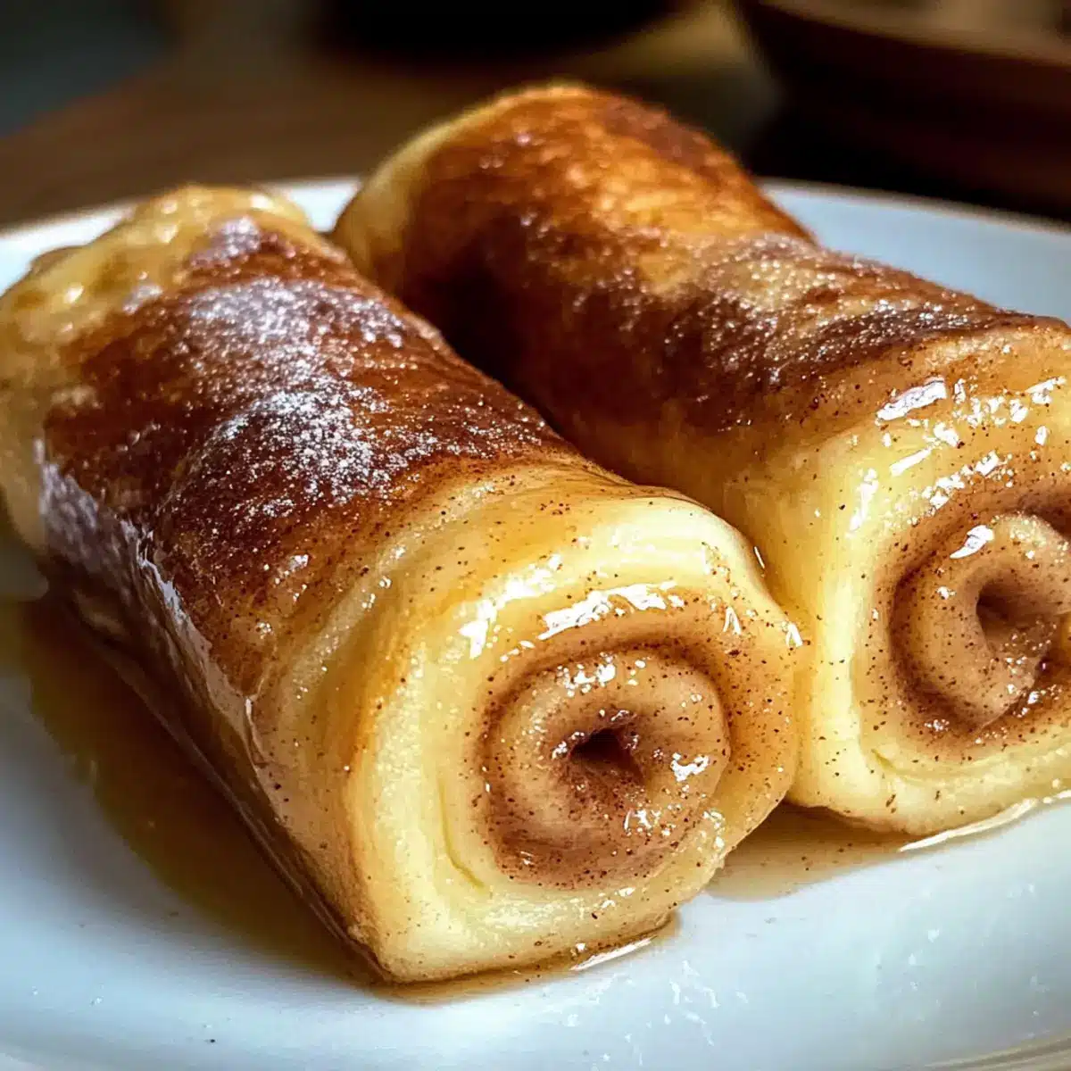 Zimtrolle Französisch Toast Roll-Ups