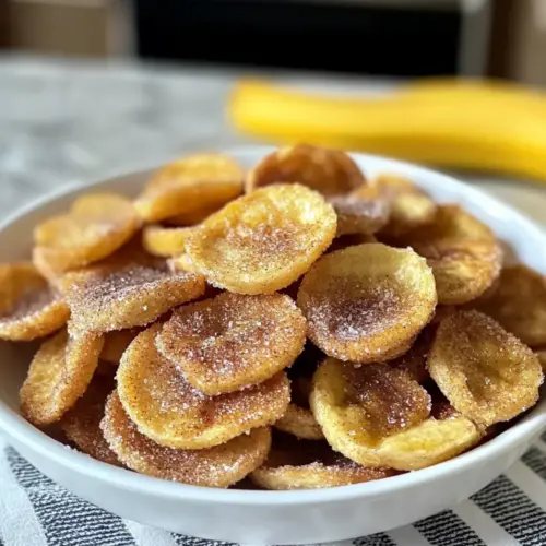 Zimt-Zucker Luftfritteuse Bananenchips