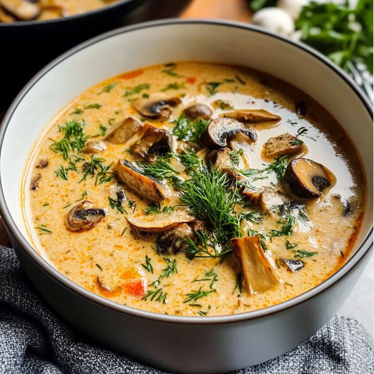 Cremige ungarische Champignoncremesuppe