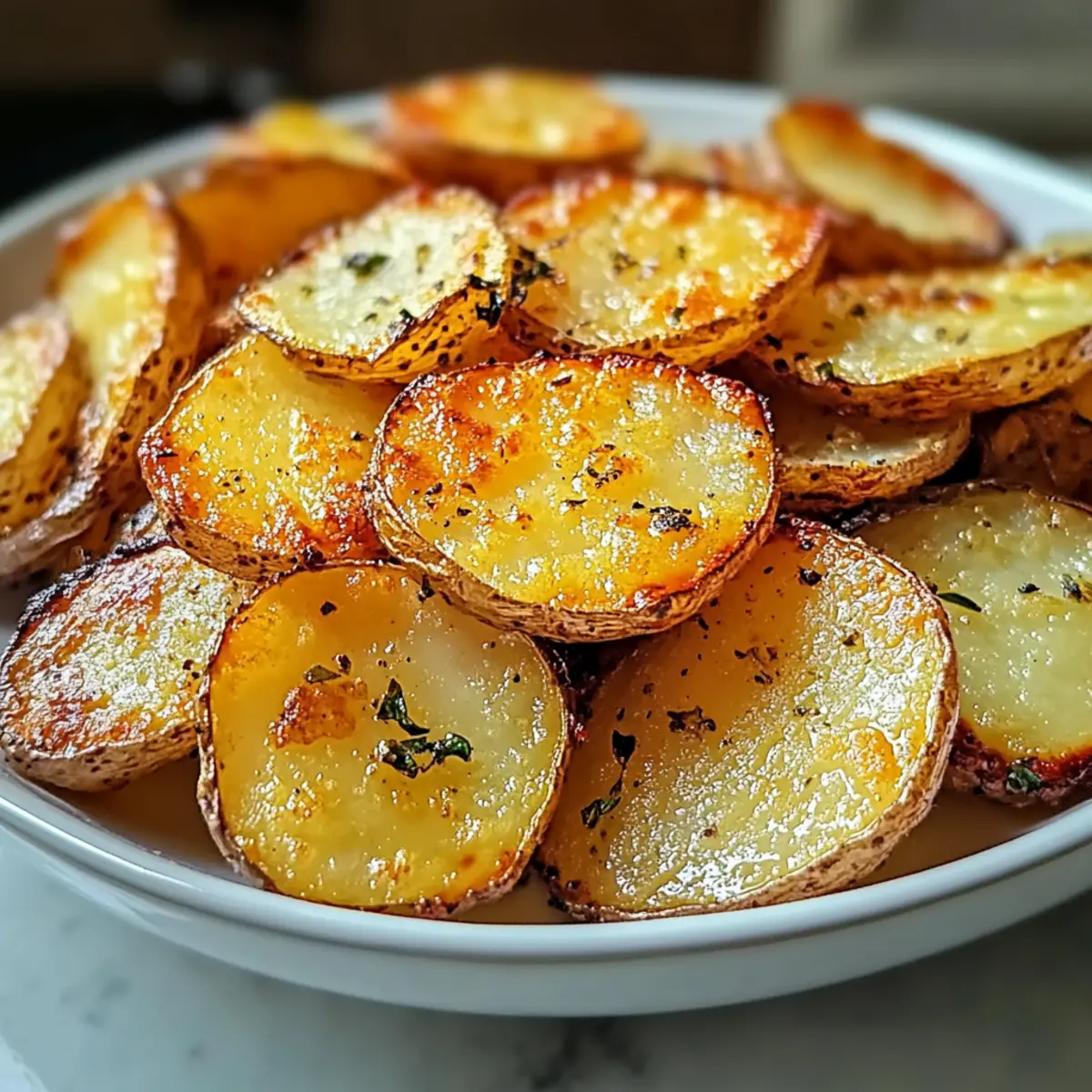 Knusprig geschnittene Kartoffeln