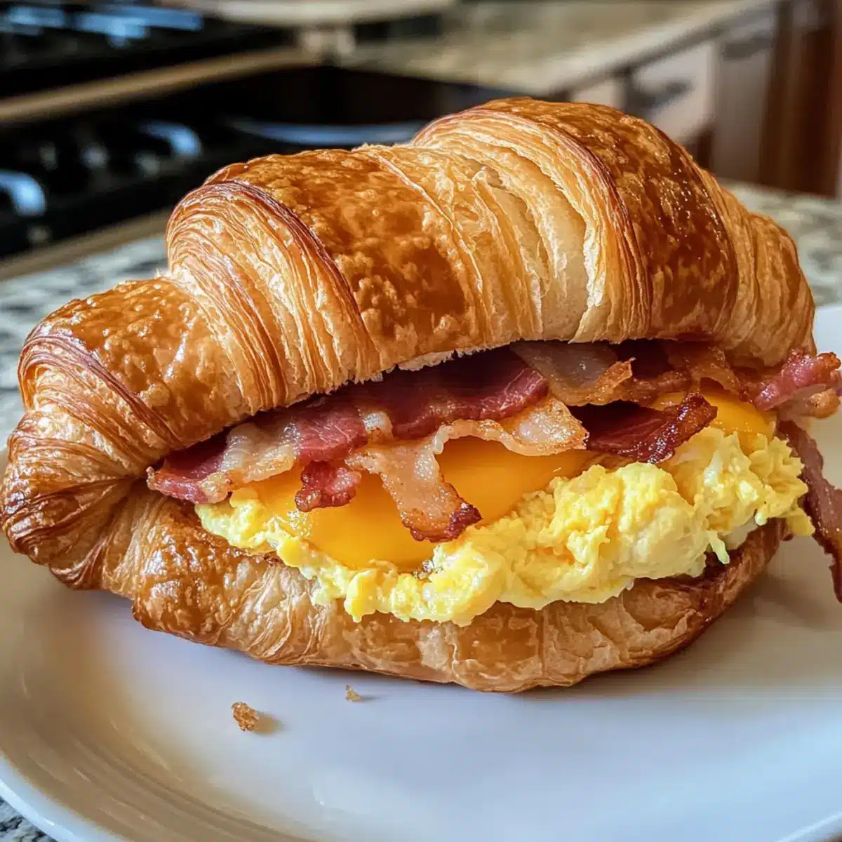 Croissant Frühstücksandwiches