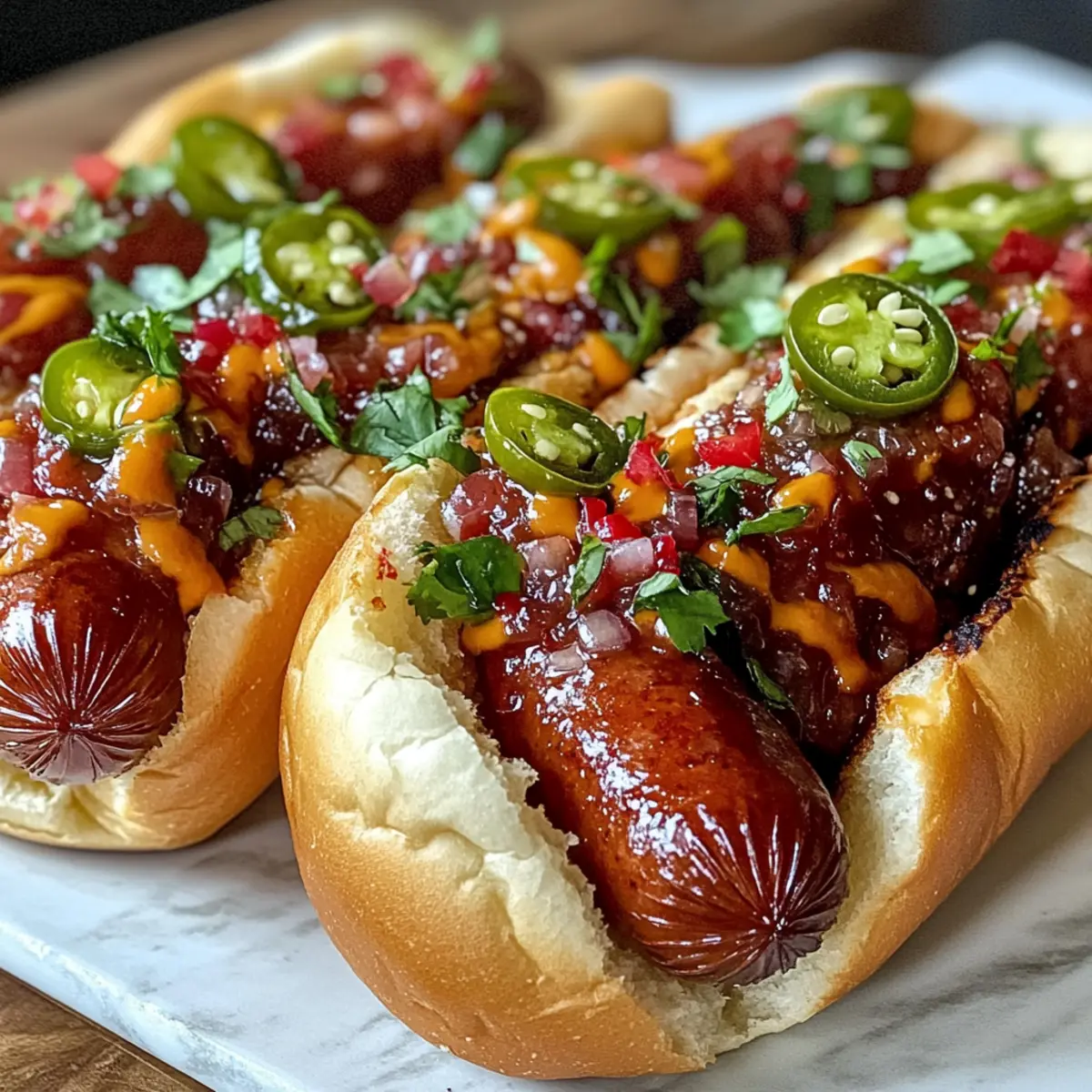 Feuerwerks-Hotdogs
