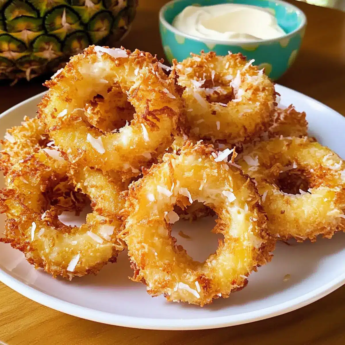 Frittierte Piña-Colada-Ringe