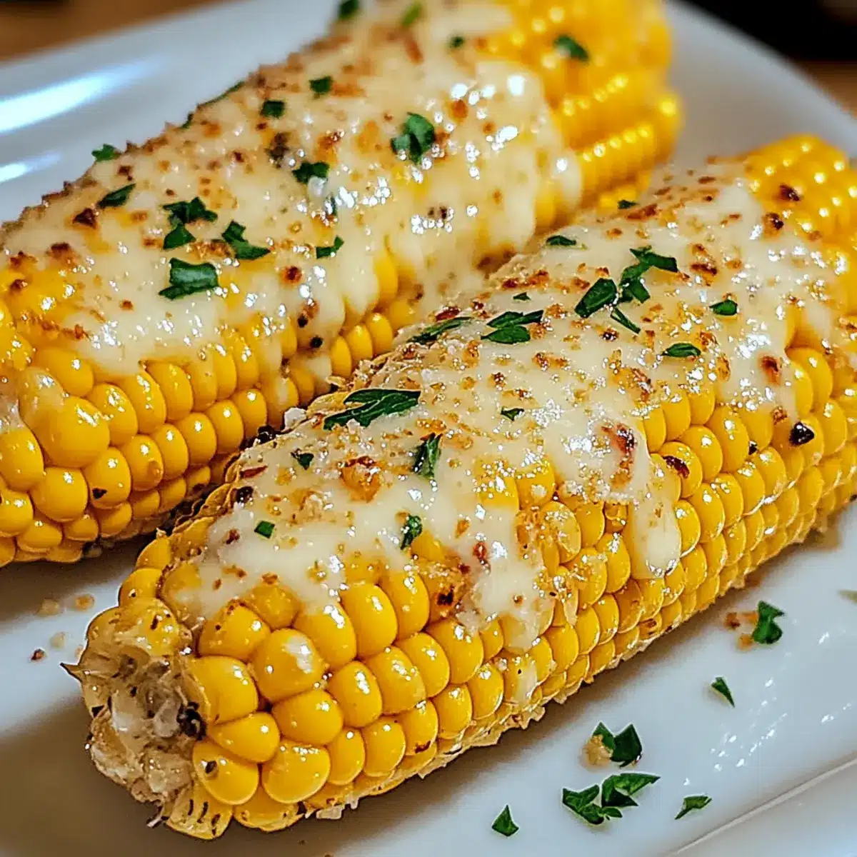 Knoblauch Parmesan Mais