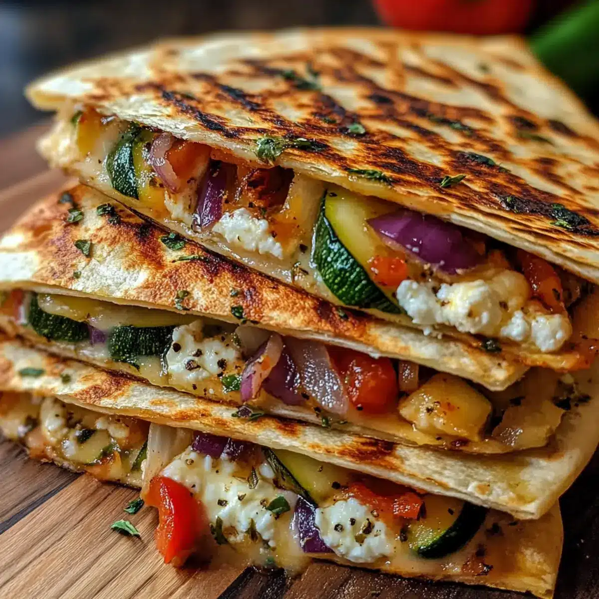Gegrillte Mediterrane Gemüse-Quesadillas