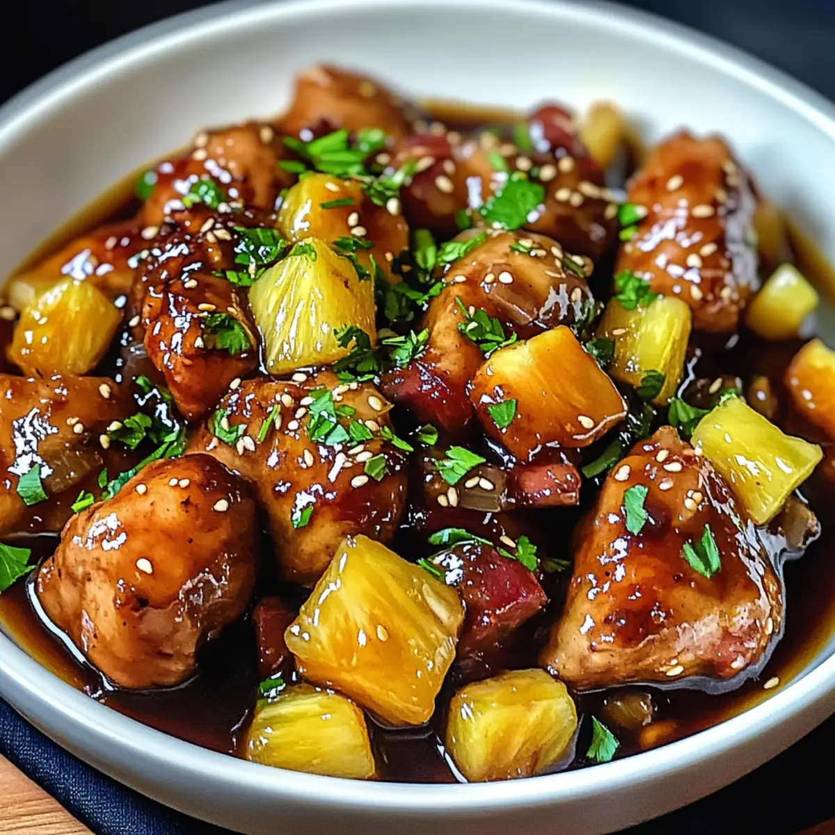 Hawaiian Crockpot Hähnchen Rezept Zutaten: - 1 kg Hähnchenbrust, ohne Haut und Knochen - 1 Tasse Ananassaft - 1/2 Tasse Sojasauce - 1/4 Tasse brauner Zucker - 1/4 Tasse Honig - 2 Knoblauchzehen, gehackt - 1 Teelöffel Ingwer, frisch gerieben - 1/2 Tasse gehackte Paprika - 1/2 Tasse gehackte Zwiebel Zubereitung: 1. Hähnchenbrust in den Crockpot legen. 2. Ananassaft, Sojasauce, braunen Zucker, Honig, Knoblauch und Ingwer in einer Schüssel vermischen. 3. Die Mischung über das Hähnchen gießen. 4. Paprika und Zwiebel hinzufügen. 5. Den Crockpot abdecken und auf niedriger Stufe 6-8 Stunden garen oder auf hoher Stufe 3-4 Stunden. 6. Nach dem Garen das Hähnchen herausnehmen und zerkleinern, dann zurück in die Sauce geben und gut vermengen. 7. Servieren mit Reis oder Gemüse.
