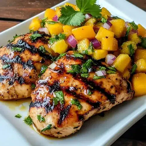 Honig-Limetten-Hühnchen mit Mango-Salsa