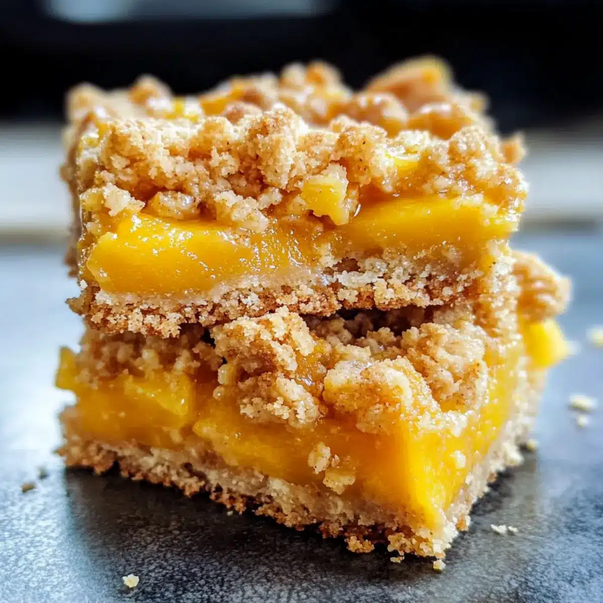 Mango Haferflocken Streusel Riegel