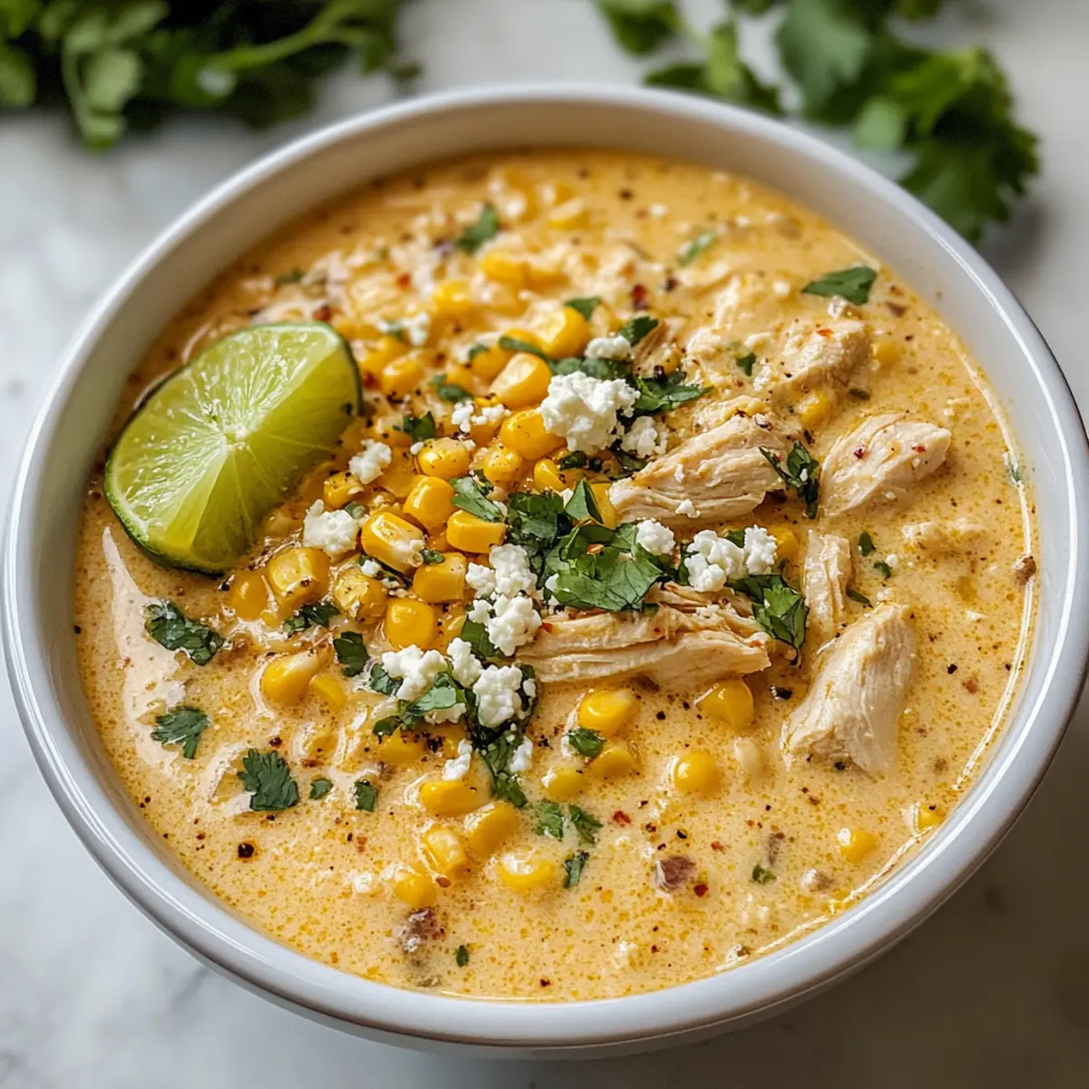 Mexikanische Straßenmaissuppe