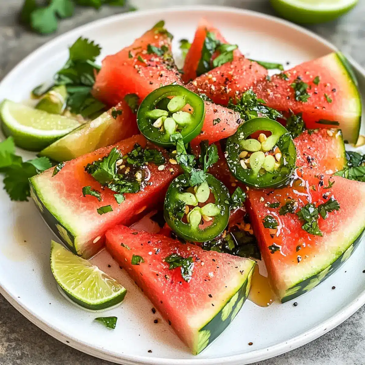Würziger Wassermelonen-Salat