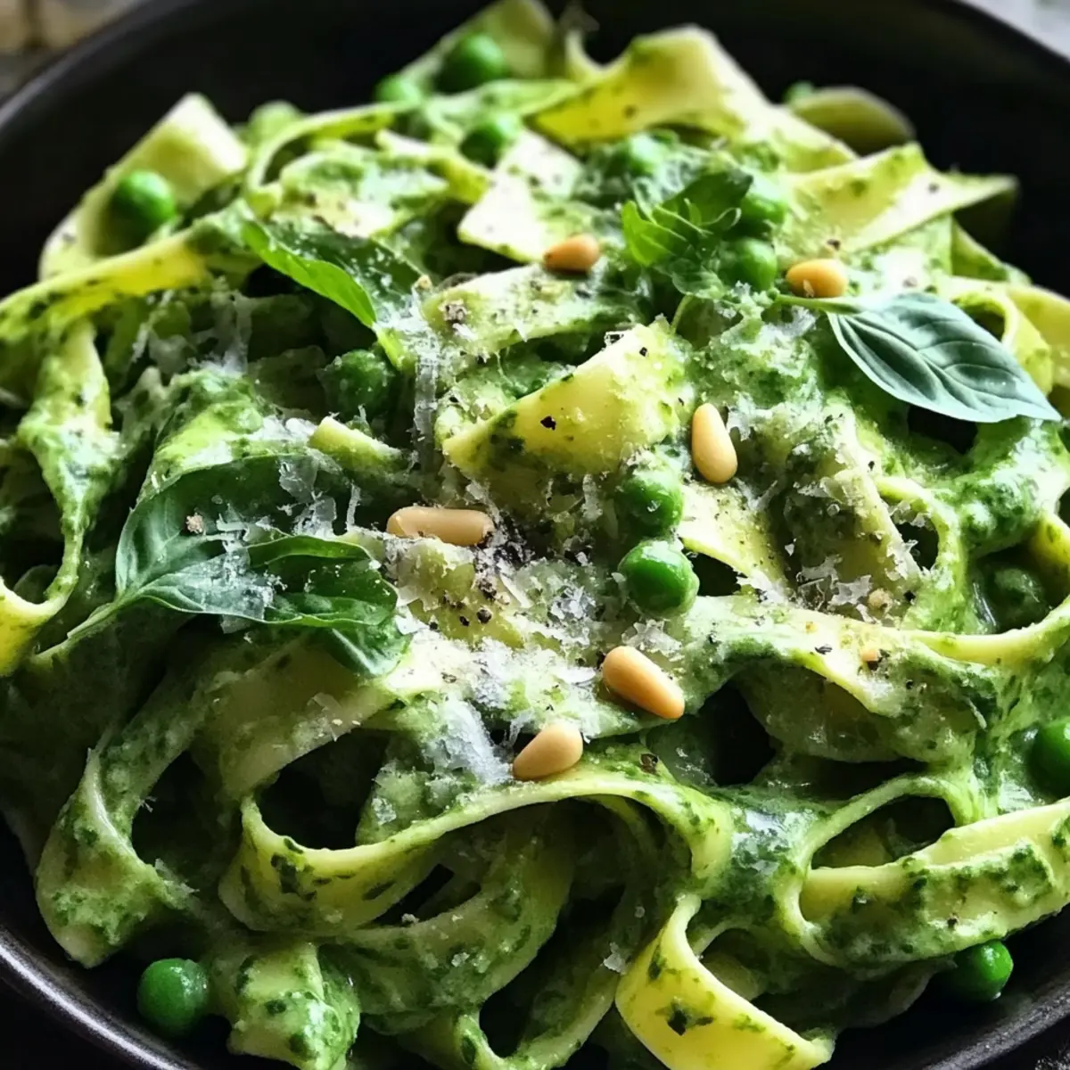 Spinat-Fettuccine