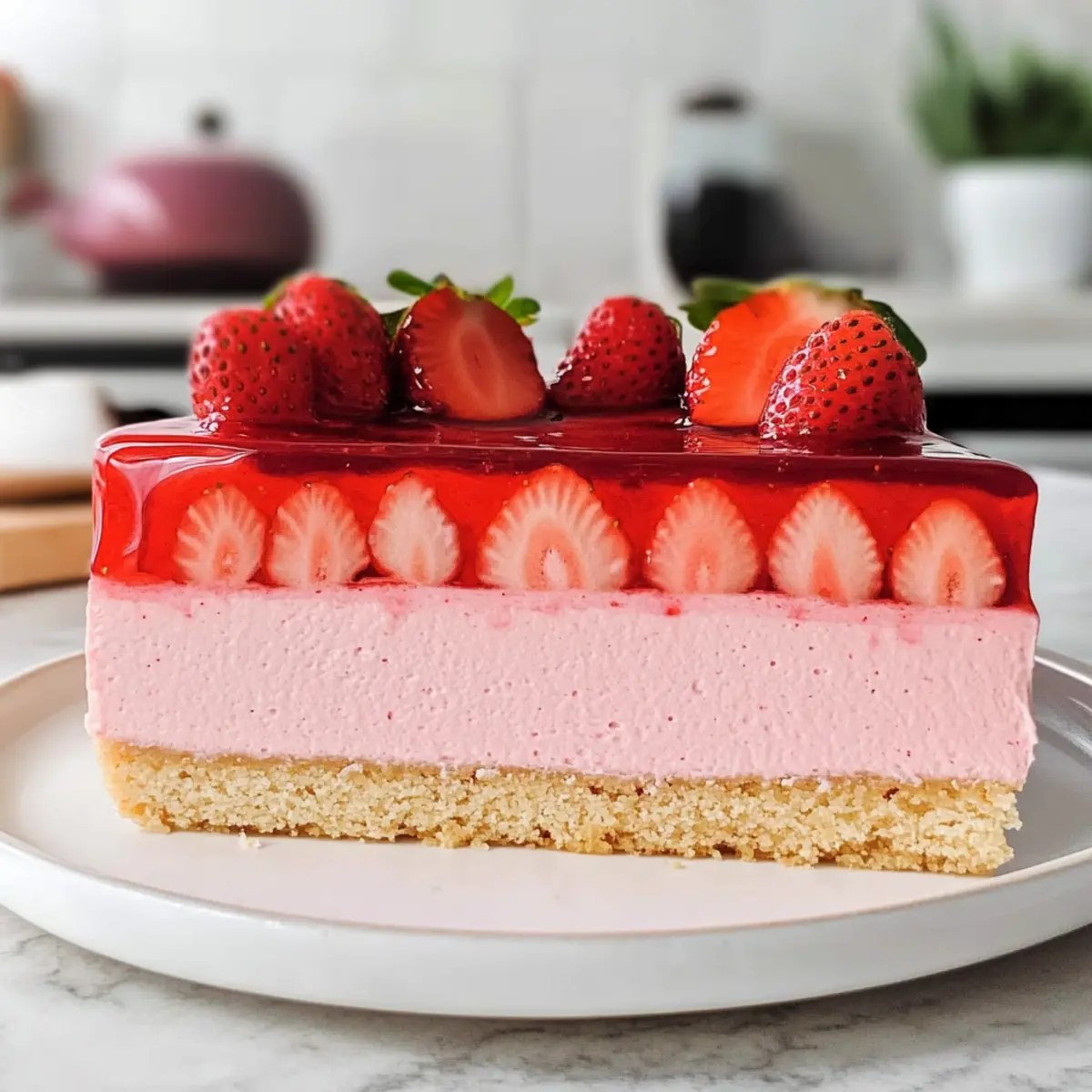 Erdbeermousse Kuchen