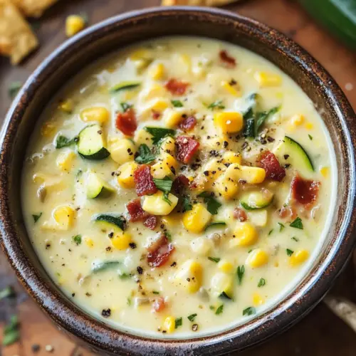 Sommer-Mais- und Zucchini-Chowder
