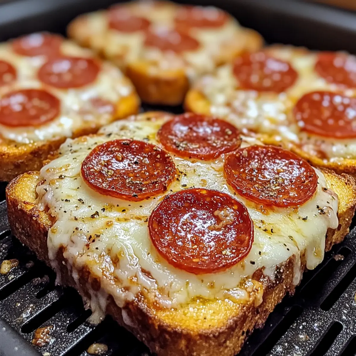 Texas Toast Pizza Heißluftfritteuse