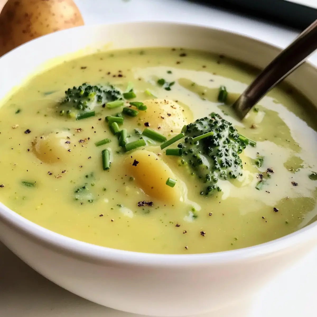 Veganer Brokkoli-Kartoffelsuppe