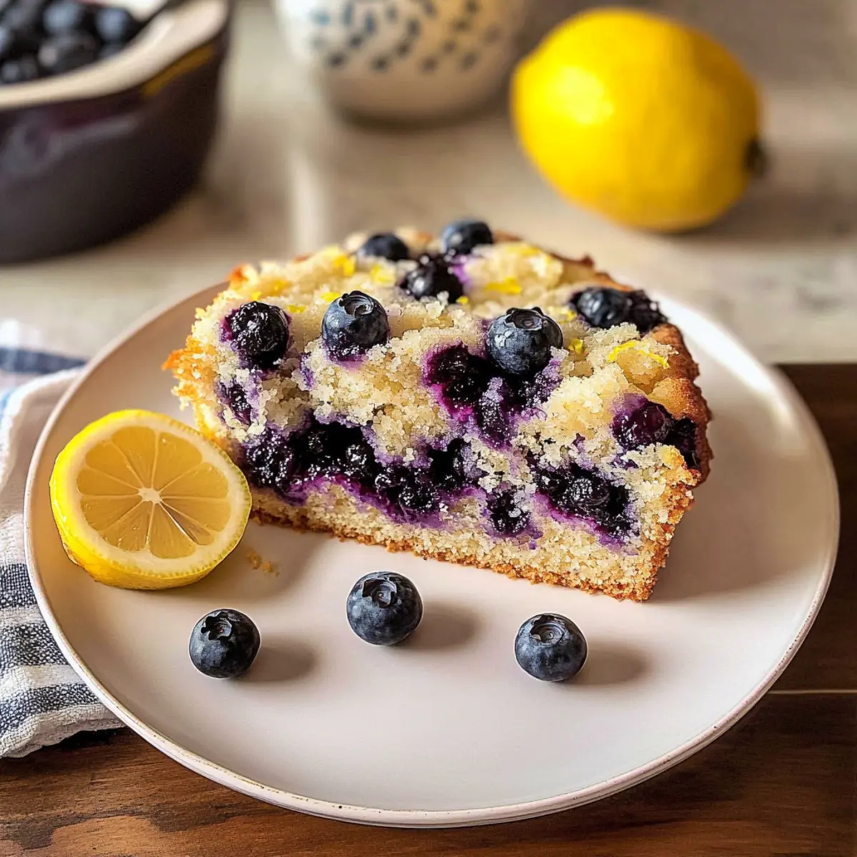Veganer Zitronen-Blaubeer-Kuchen