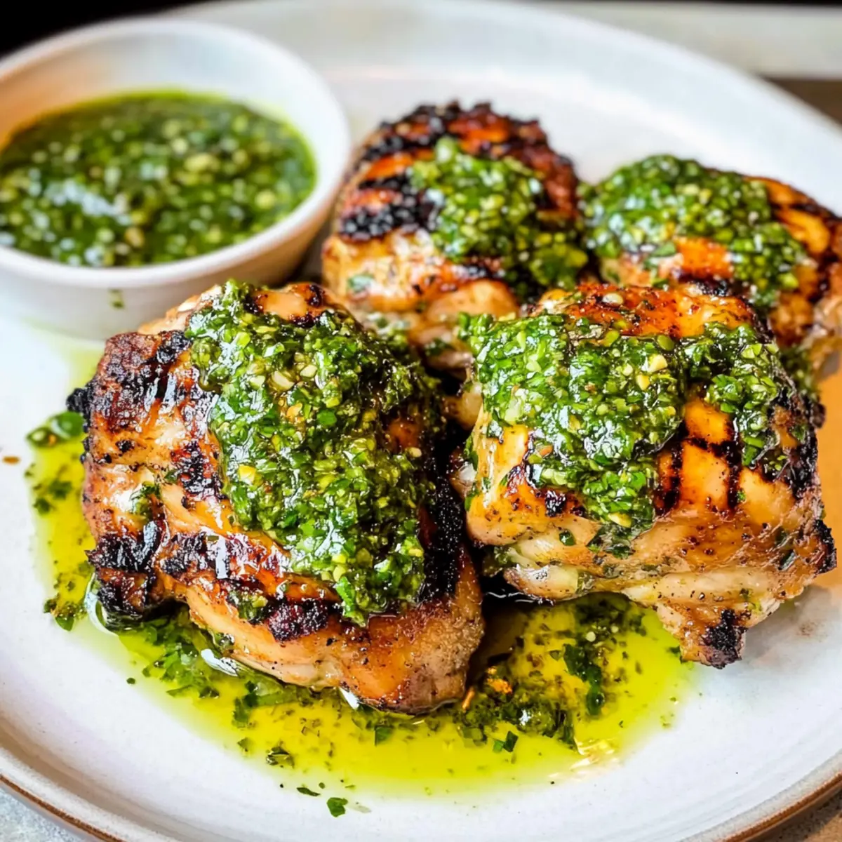 Chimichurri Hähnchenoberkeulen