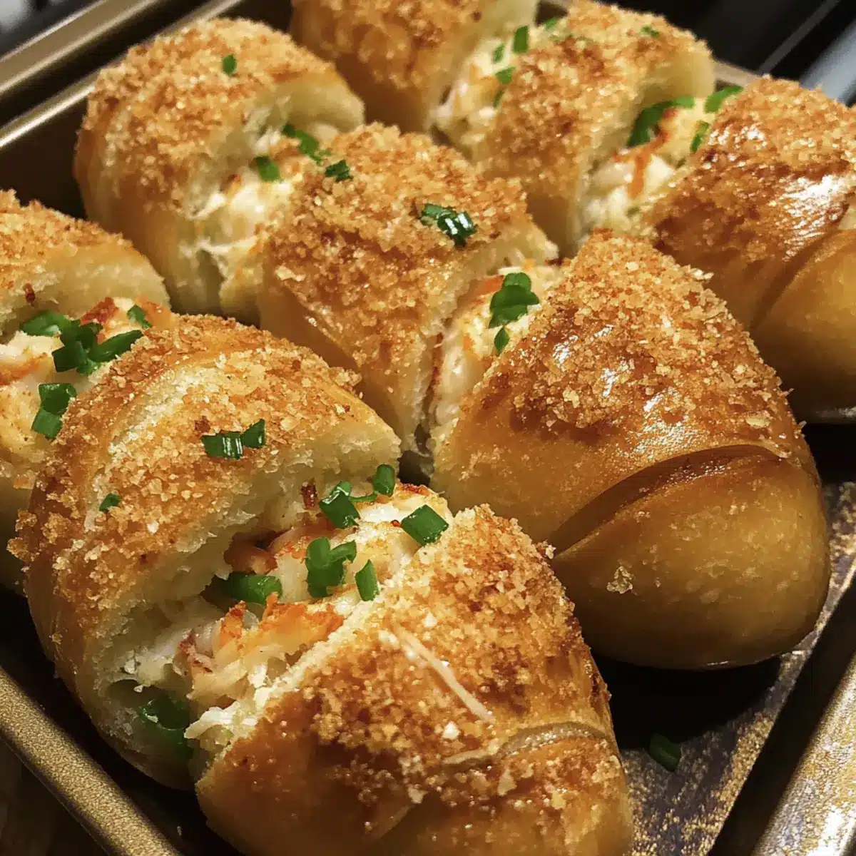 Krabben Rangoon Salz Brot