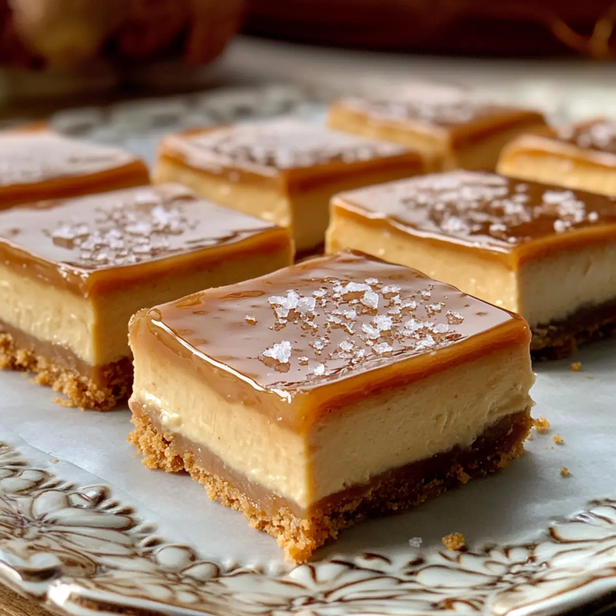 Dulce de Leche Käsekuchen Riegel