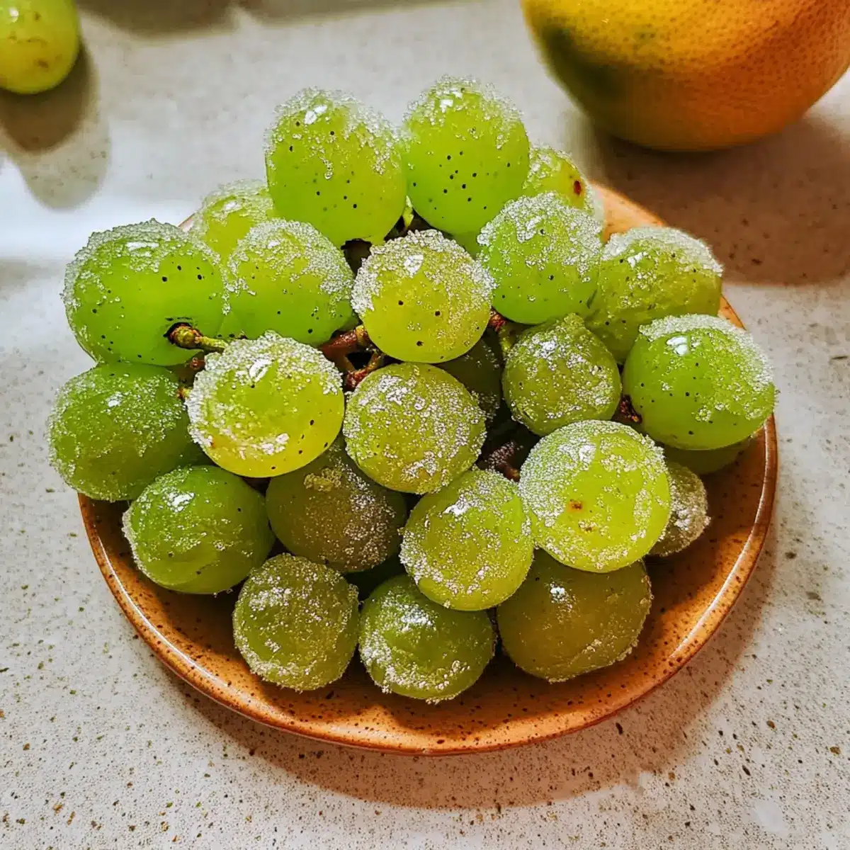 Gefrorene Tajin Trauben