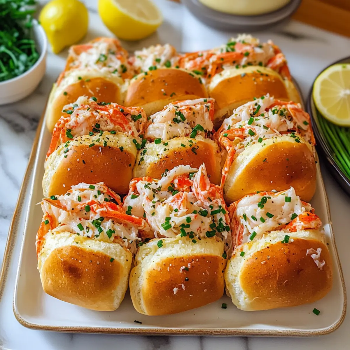 Knoblauchbutter Königskrabbenbrötchen