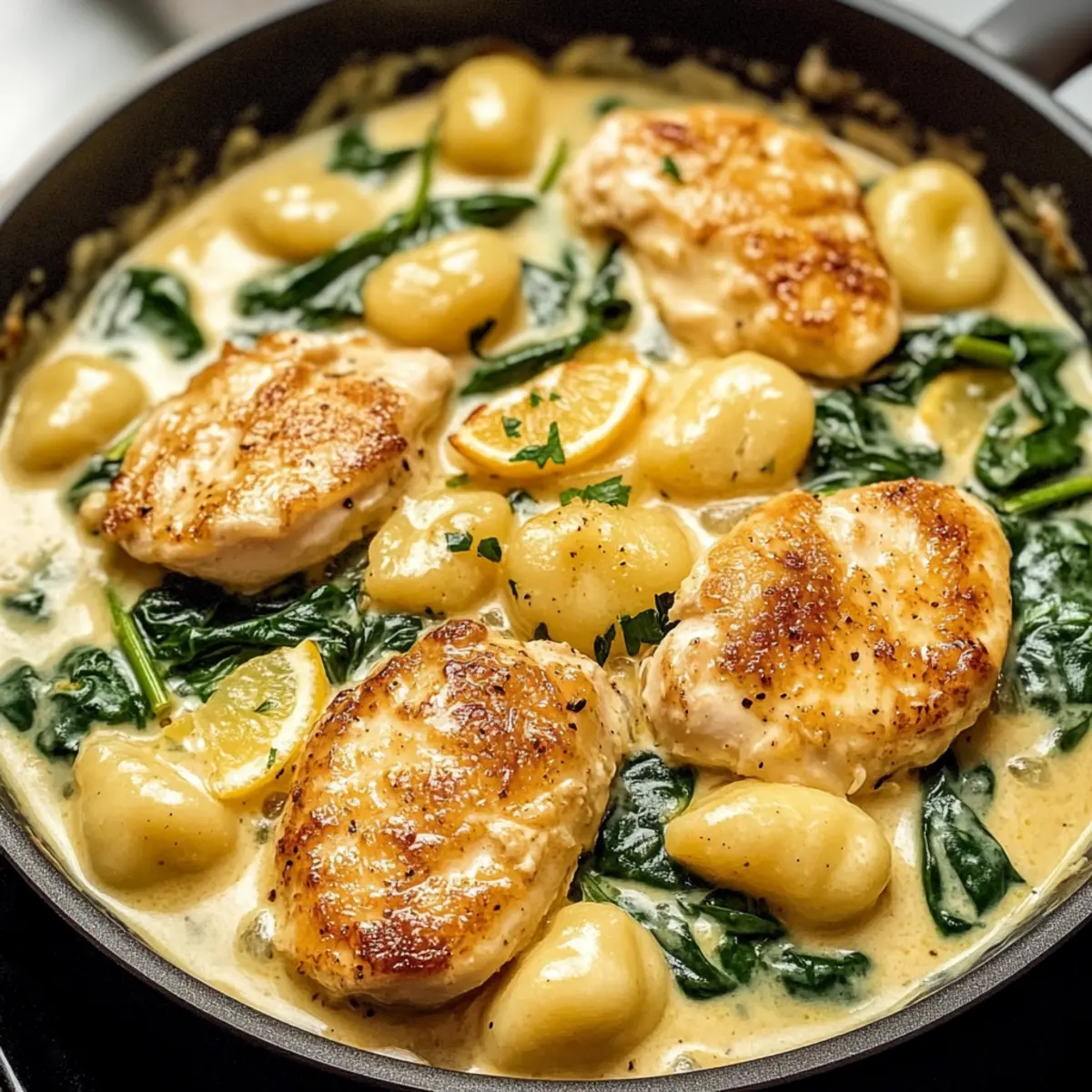 Zitronenhähnchen Gnocchi