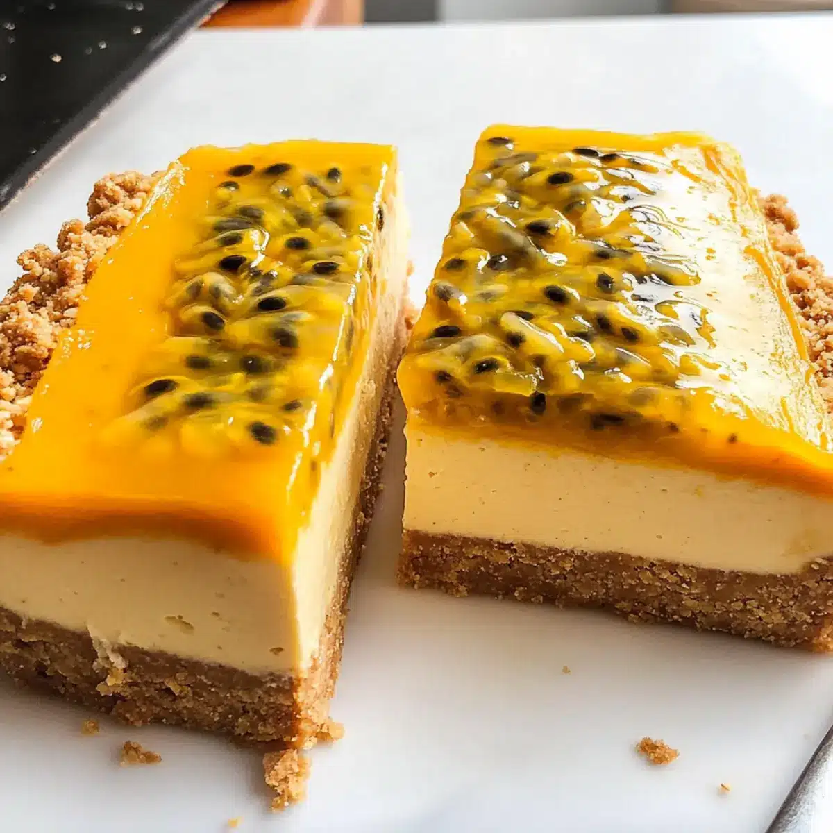 Keine Backen Passionsfrucht Käsekuchen