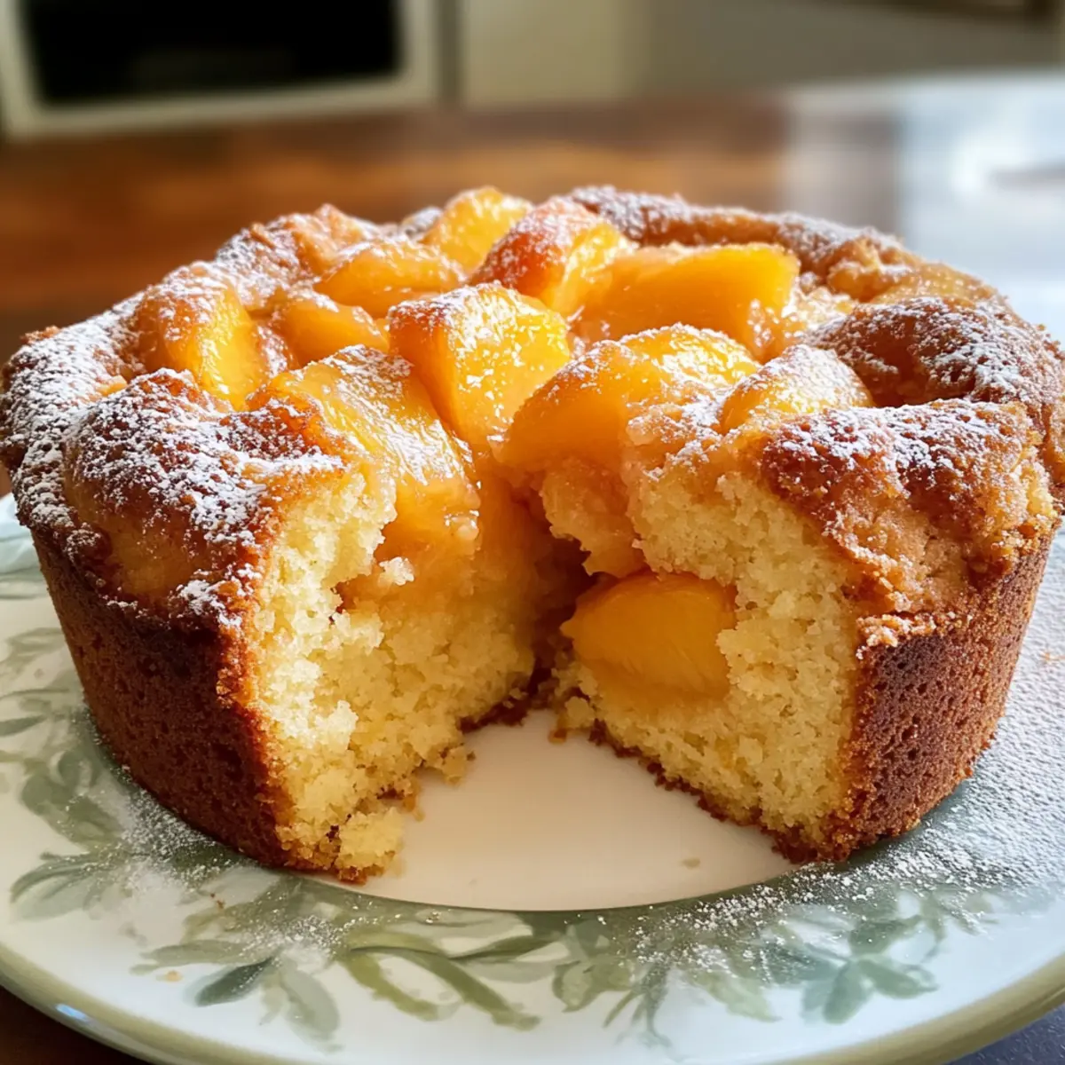 Pfirsich-Cobbler-Pfundkuchen